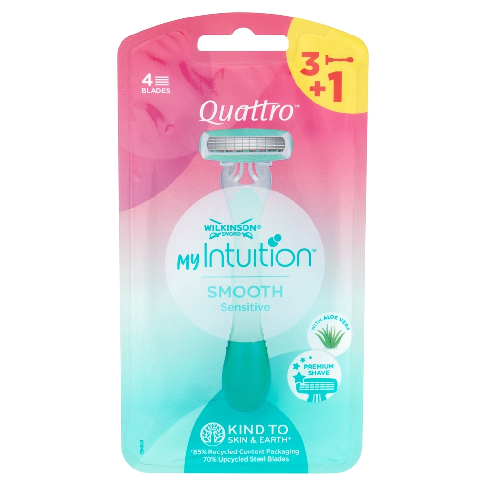 Wilkinson Sword My Intuition Quattro Smooth Sensitive 3+1
